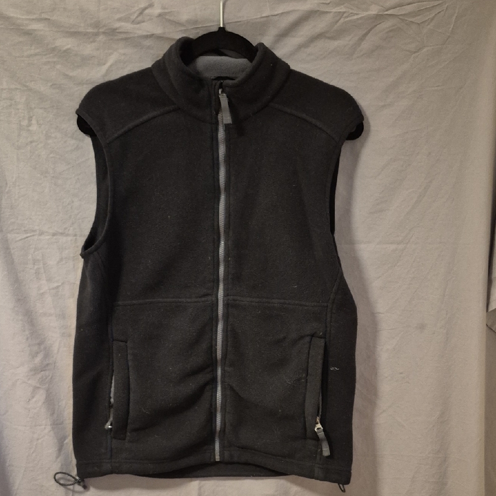 Lands' End Men's Black Fleece Vest